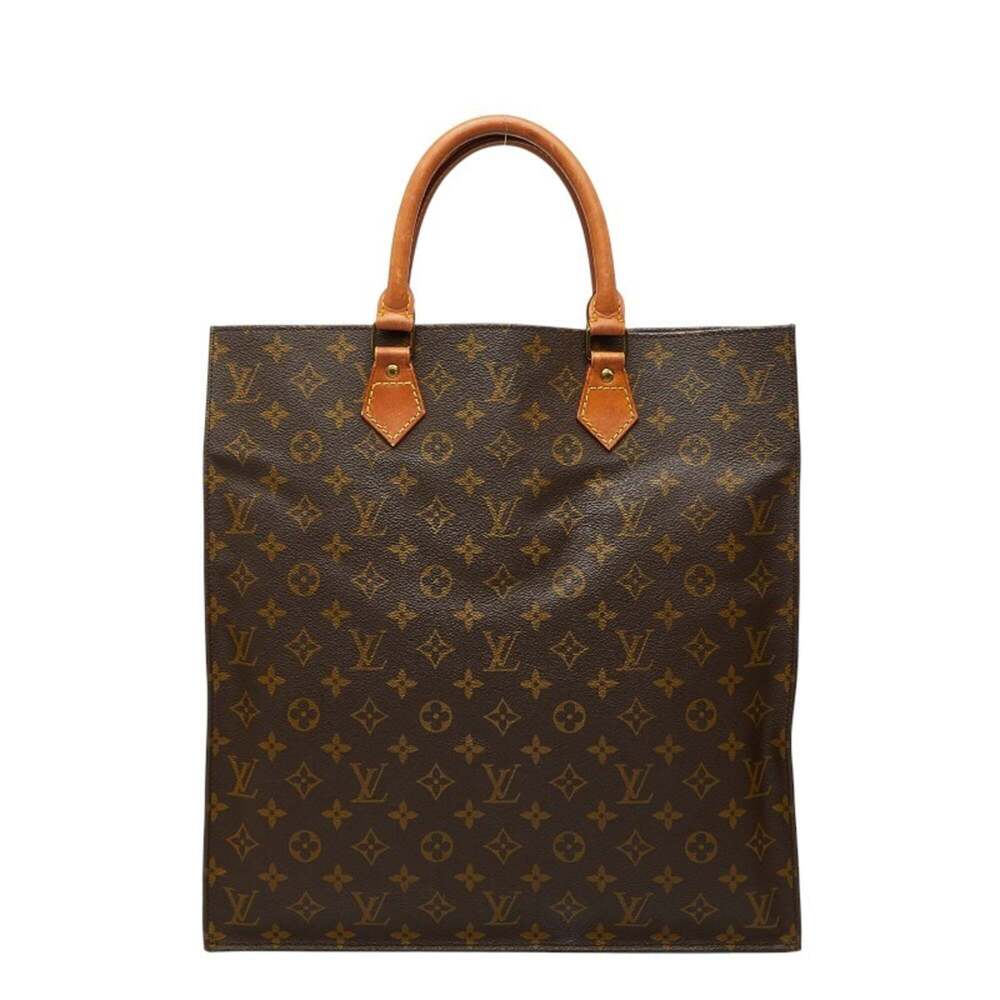 LOUIS VUITTON Authentic Brown Monogram Leather Tote Bag - Picture 1 of 14
